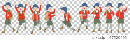 Outdoor style young men pose and facial expression variations 67520493