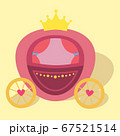 Princess Pink Horse Drawn Carriage Vector 67521514