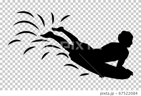 Water sports silhouette body board 1 67522084