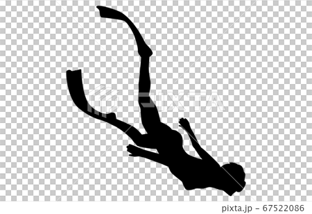 Water sports silhouette free diving 2 67522086