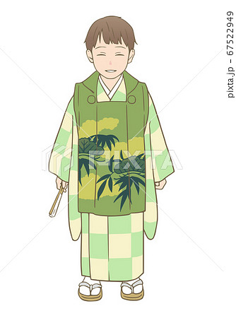 七五三着物ベクターイラスト（3歳男児） 67522949