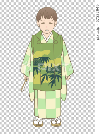 七五三着物ベクターイラスト（3歳男児） 67522949