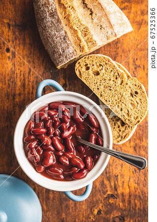 Red beans in tomato sauce in pot 67525366