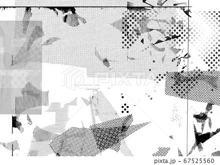 背景素材 スクリーントーン コラージュのイラスト素材