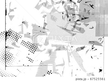 背景素材 スクリーントーン コラージュのイラスト素材