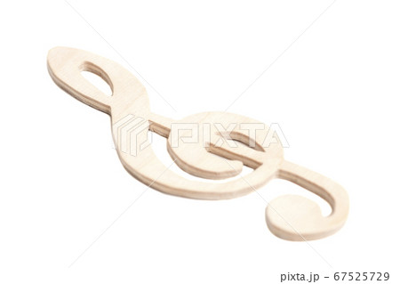 Wooden treble clef sign Wooden treble clef sign 67525729