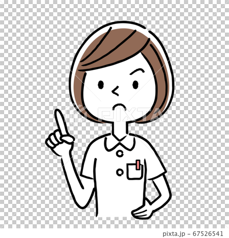 Vector illustration material: female nurse with a serious expression 67526541