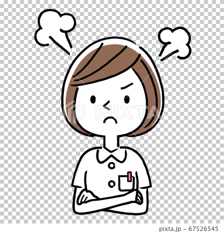 Vector illustration material: young woman nurse getting angry 67526545
