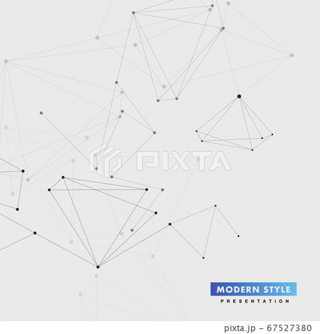 Vector design illustration with connecting dots and lines. Geometric network abstract background Vector design illustration with connecting dots and lines. Geometric network abstract background 67527380