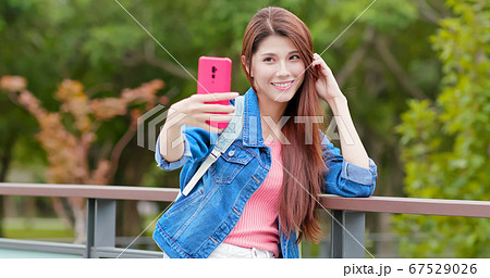 young asian girl take selfie 67529026