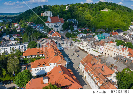 Kazimierz Dolny, Poland. Aerial view of Old Town. Kazimierz Dolny, Poland. Aerial view of Old Town. 67532495