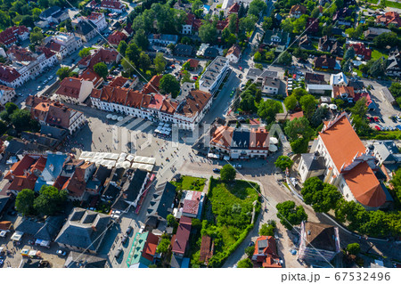 Kazimierz Dolny, Poland. Aerial view of Old Town. Kazimierz Dolny, Poland. Aerial view of Old Town. 67532496