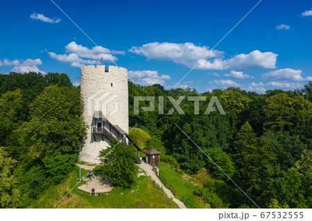 Kazimierz Dolny, Poland. Aerial viewKazimierz Dolny, Poland. Aerial view of Tower of the castle of Tower of Kazimierz Dolny, Poland. Aerial viewKazimierz Dolny, Poland. Aerial view of Tower of the castle of Tower of 67532555