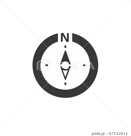 Compass. North direction. Icon. Weather glyph 67532613