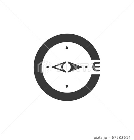 Compass. East direction. Icon. Weather glyph 67532614