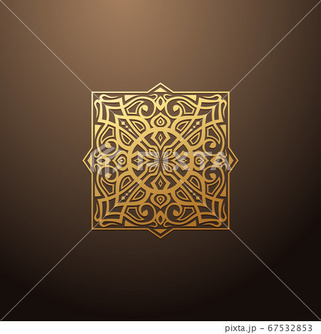 Linear design elements. Vector design gold ornament. Logo design templates  67532853