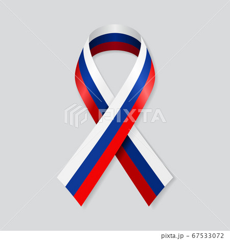 Russian flag stripe ribbon on white background. Vector illustration. Russian flag stripe ribbon on white background. Vector illustration. 67533072