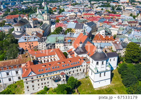 Lublin. Poland. Aerial view of old town. Lublin. Poland. Aerial view of old town. 67533179