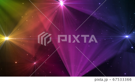 スポットライト スペース スター 星 宇宙 ジェット エネルギー 抽象的 3D イラスト 背景 67533366