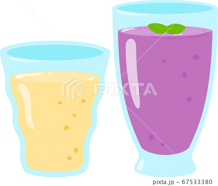 グラス入りのスムージー のイラスト素材