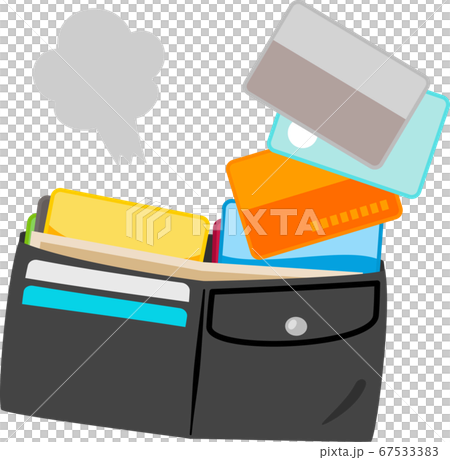 Black wallet full of cards Black wallet full of cards 67533383