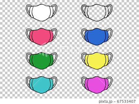 衛生関連_ガーゼマスク_無地_正面_その1 67533407