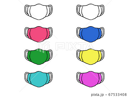 衛生関連_ガーゼマスク_無地_正面_その2 67533408