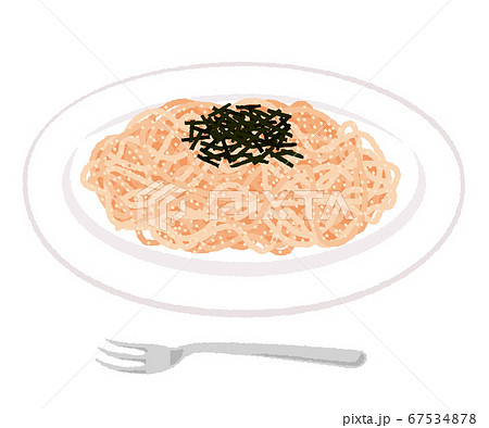 たらこスパゲティのイラスト パスタのイラスト素材