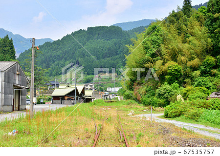 Jr日田彦山線彦山 筑前岩屋駅 福岡県朝倉郡東峰村大字宝珠山の写真素材