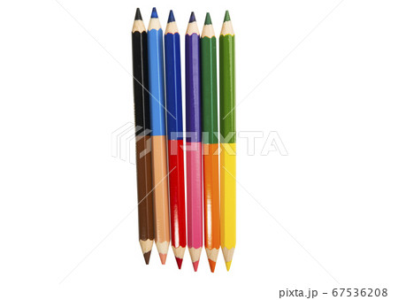 multicolored pencils isolated 67536208
