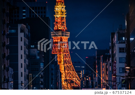 東京タワー　夜景 67537124
