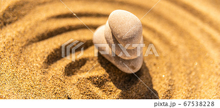 zen meditation stone in sand, concept for purity zen meditation stone in sand, concept for purity 67538228