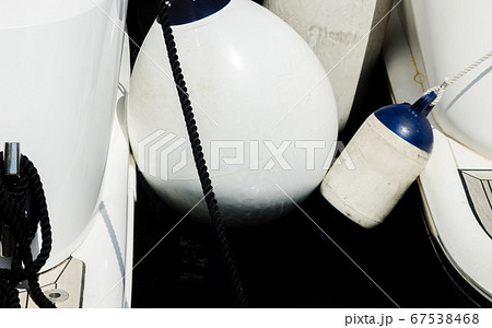 buoy hanging outside the hull of the boat, boat 67538468