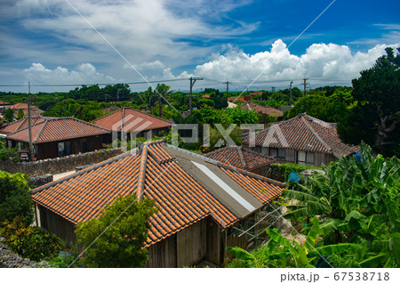View off Taketomi Island Village during the summer 67538718