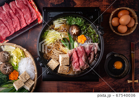 sukiyaki, japanese traditional hot pot sukiyaki, japanese traditional hot pot 67540036