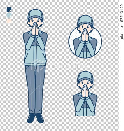 simple delivery man_uneasy simple delivery man_uneasy 67540190