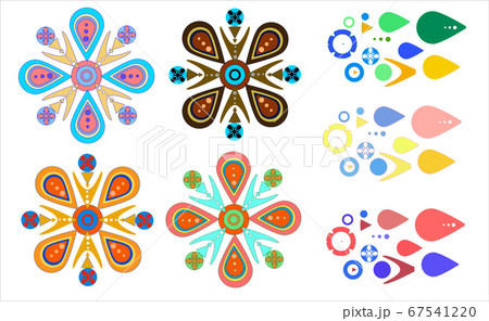 Ornament colored element. Constructor for the designer. A beautiful and bright piece for creativity. 67541220
