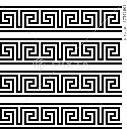 Greek key. Typical egyptian, assyrian and greek motives texture. Vector and illustration. 67541601