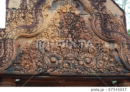 カンボジア　アンコールワット　石碑 67543037