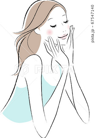 美容のイメージイラスト ロングヘアの女性 美容のイメージイラスト ロングヘアの女性 67547140