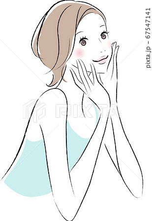 美容のイメージイラスト ショートヘアの女性 美容のイメージイラスト ショートヘアの女性 67547141