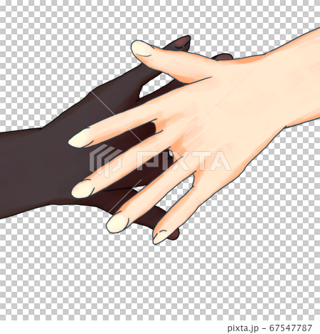 Hands of different races touching each other Hands of different races touching each other 67547787