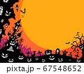 建物を描き込んだハロウィン背景画像 67548652