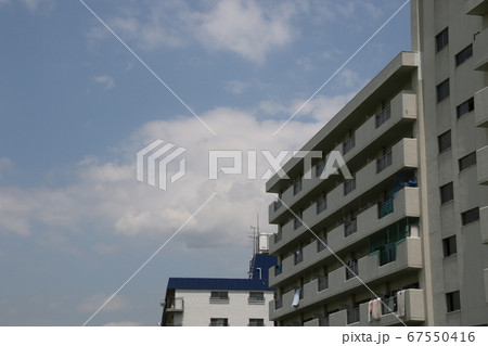 晴れた日に六郷川土手の空を見上げた 67550416