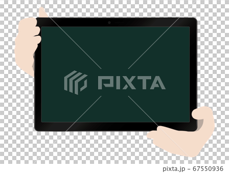 Hand with tablet 67550936