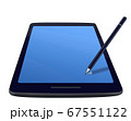 Tablet with Pen stylus with blank screen for mock 67551122