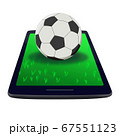 Soccer on mobile phone tablet for football 67551123