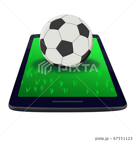 Soccer on mobile phone tablet for football 67551123