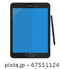 Tablet with Pen stylus with blank screen for mock 67551124