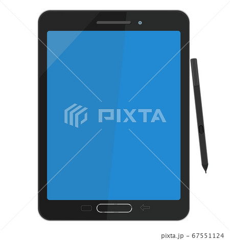 Tablet with Pen stylus with blank screen for mock 67551124